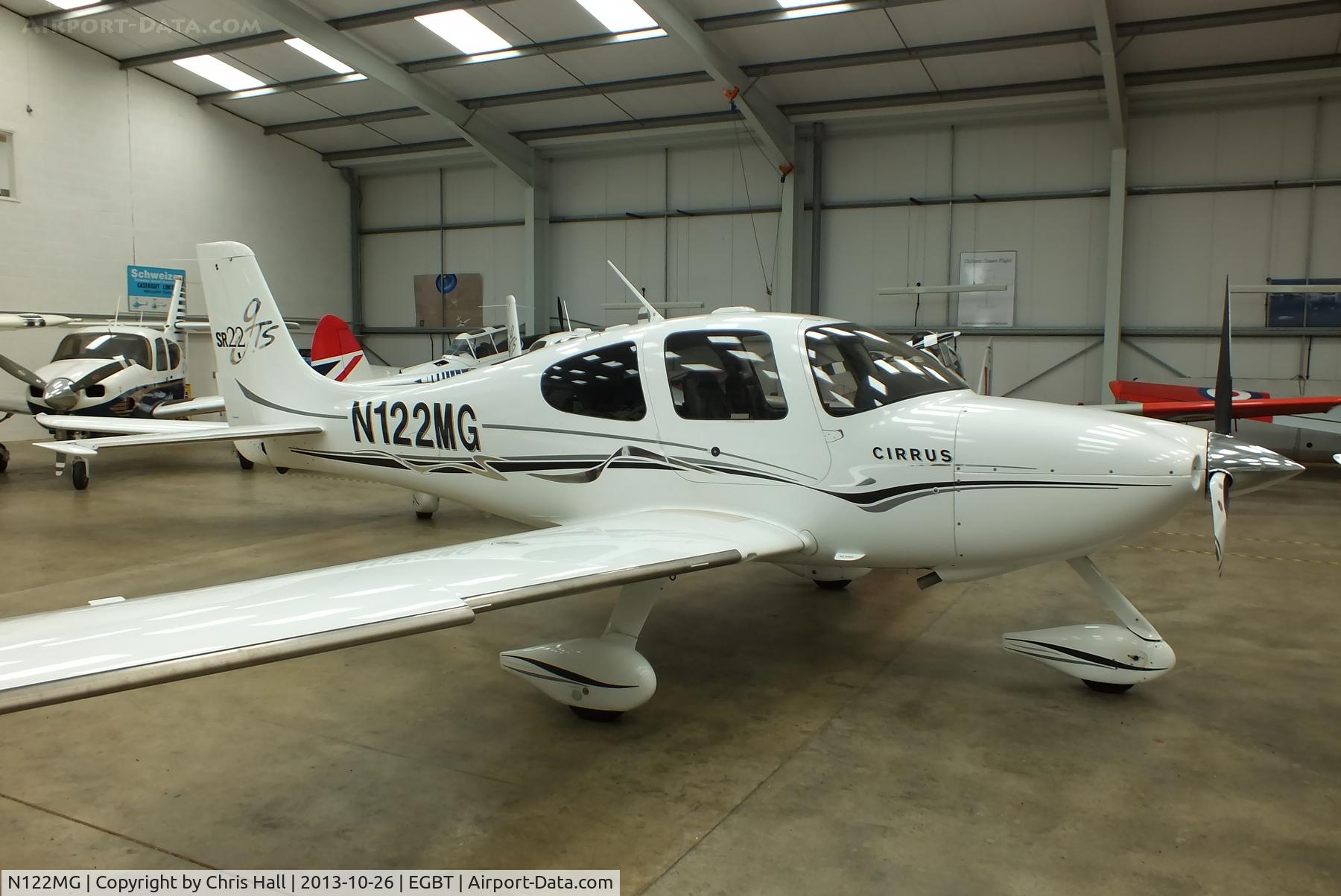 N122MG, 2005 Cirrus SR22 GTS C/N 1250, hangared at Turweston