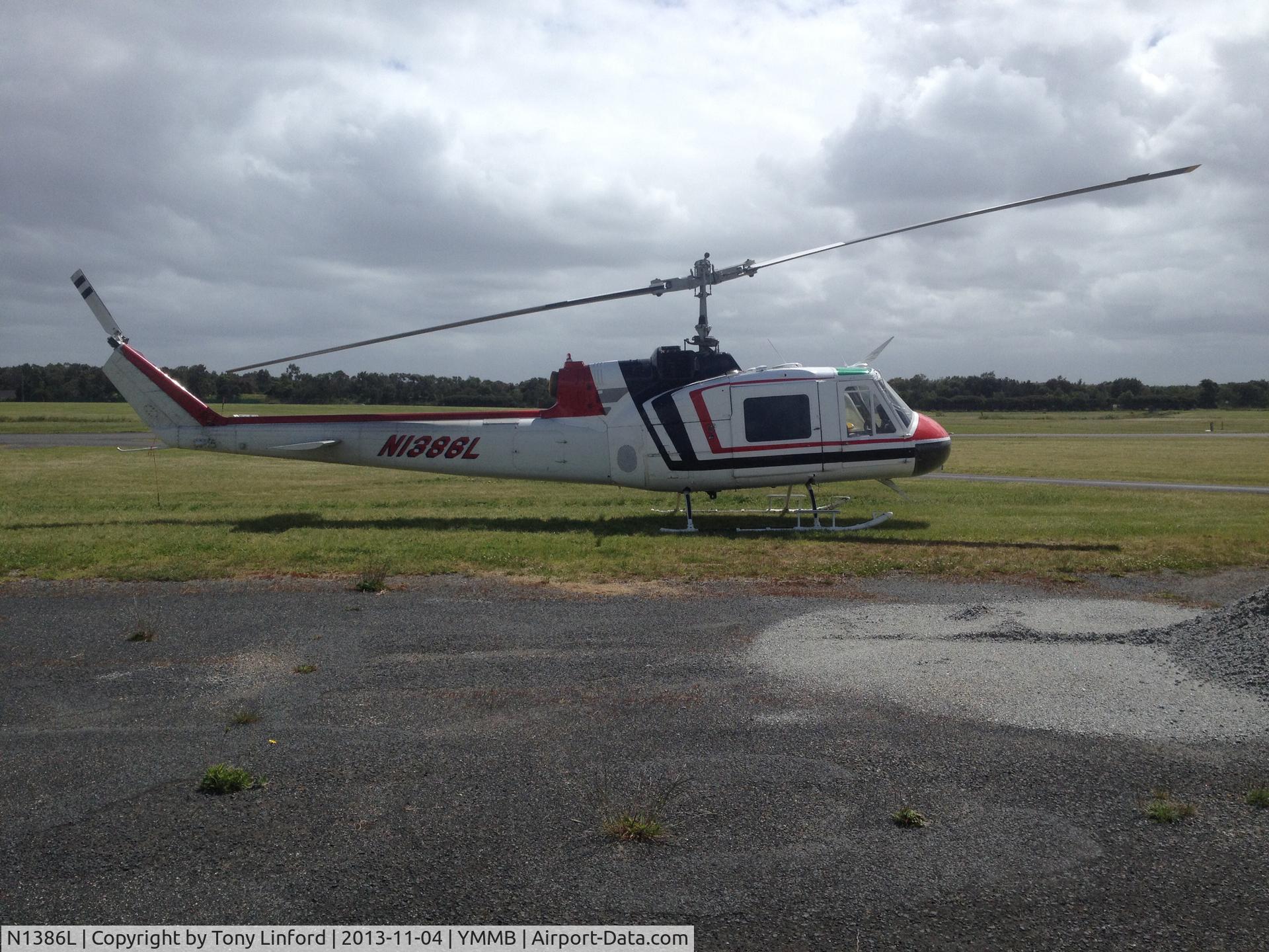 N1386L, 1963 Bell UH-1B C/N 62-4592, Sitting at Moorabbin Airport Melbourne Australia