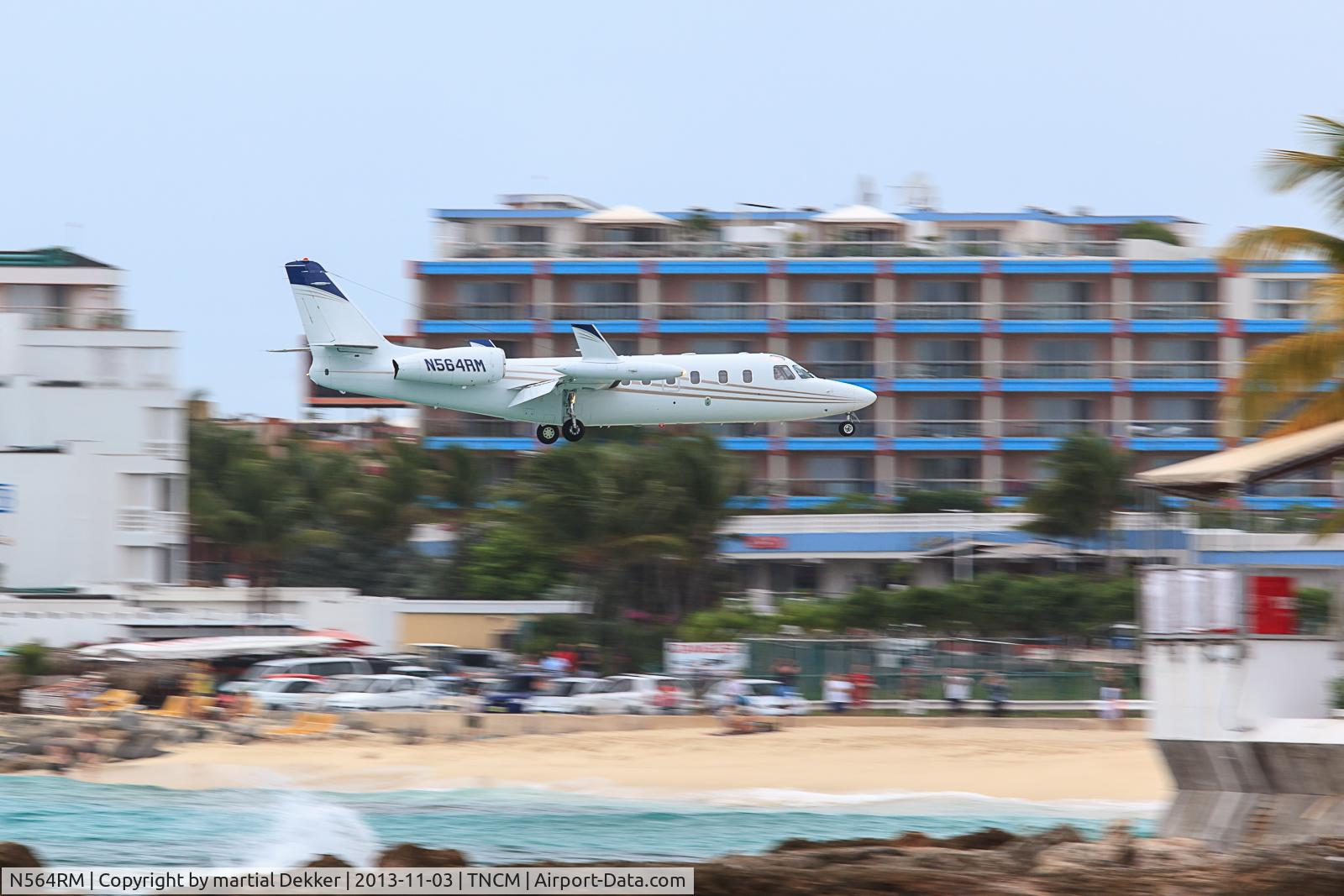 N564RM, 1985 Israel Aircraft Industries 1124A C/N 434, landing SXM