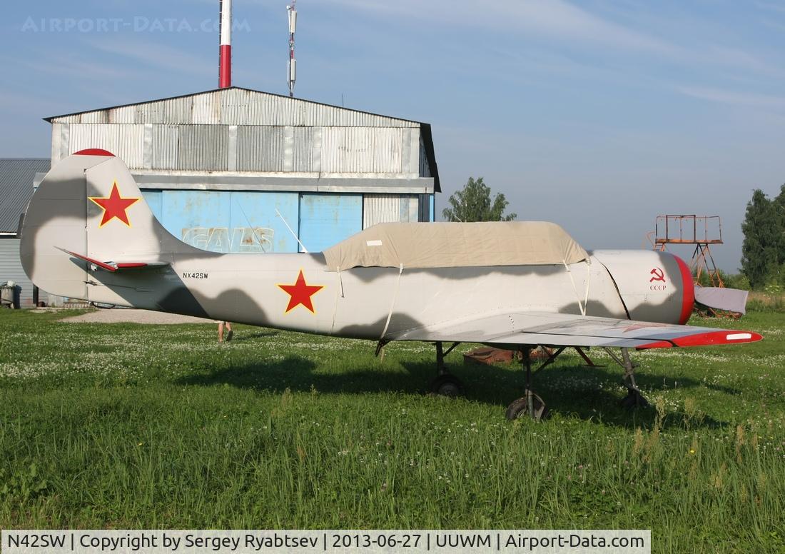 N42SW, 1996 Yakovlev (Aerostar) Yak-52 C/N 9611902, Now in Russia.