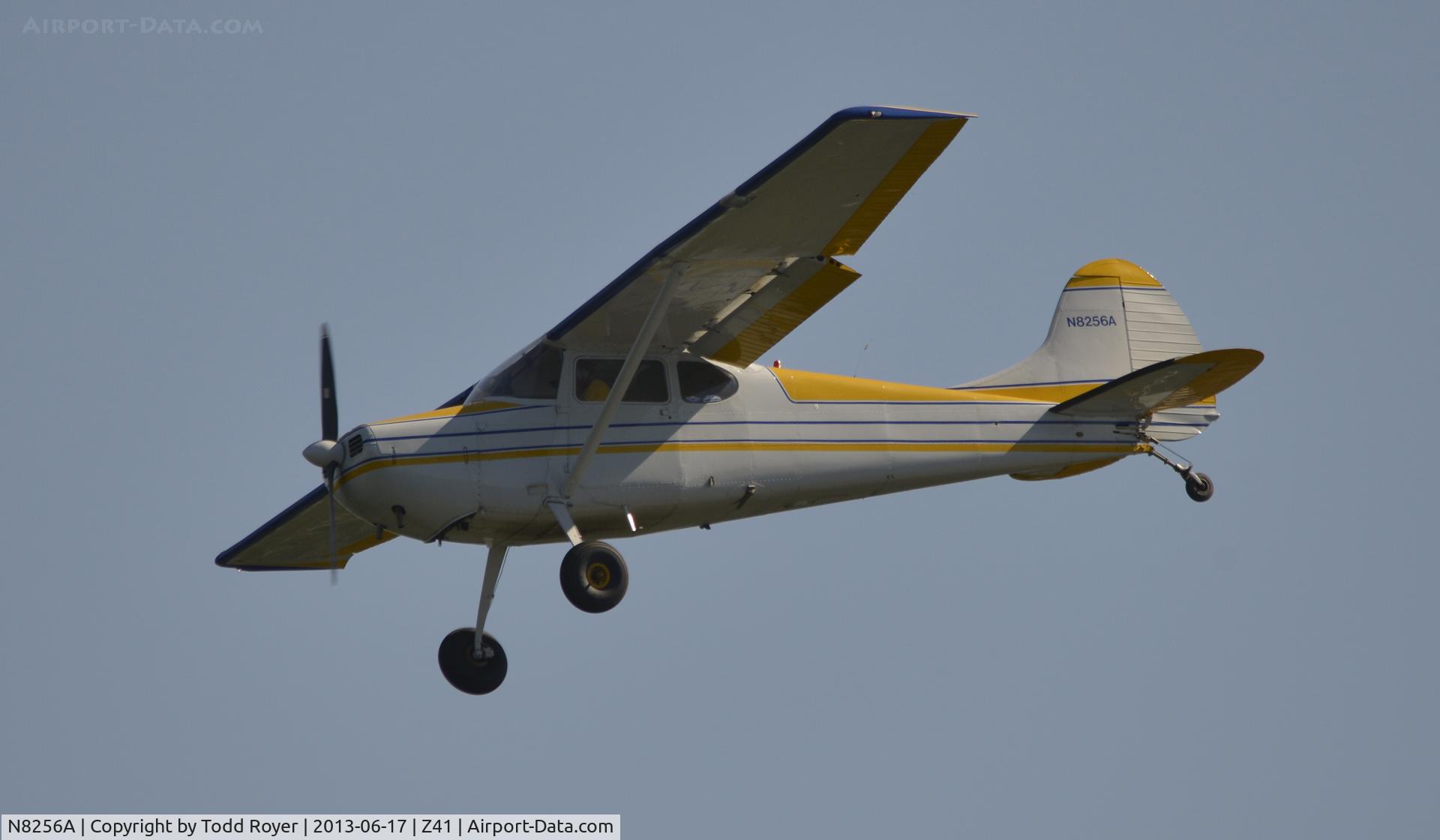 N8256A, 1952 Cessna 170B C/N 25108, Landing at Lake Hood Strip