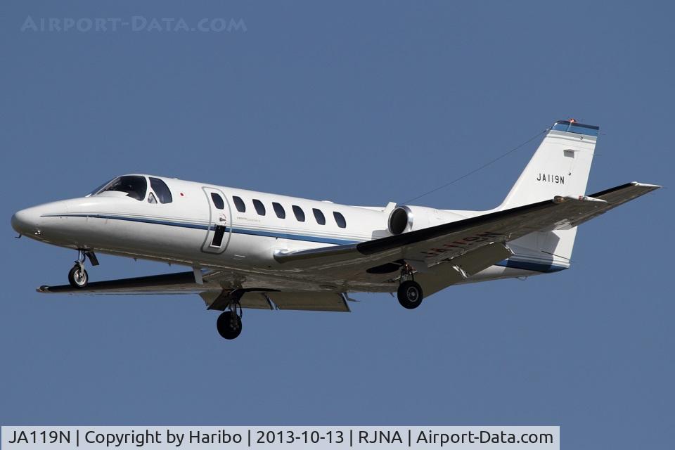 JA119N, 1990 Cessna 560 Citation V C/N 560-0067, Approaching RWY 34.