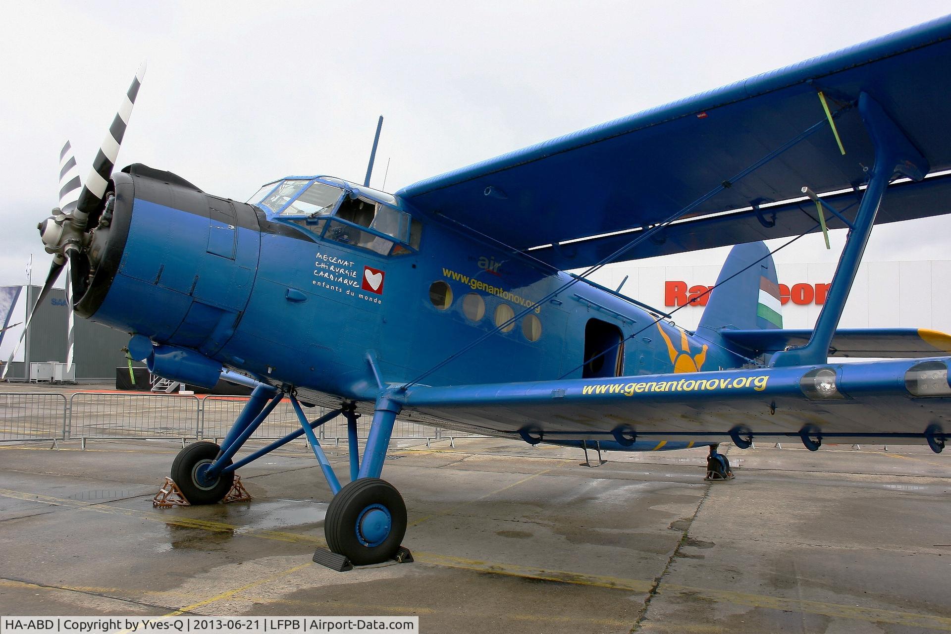 HA-ABD, 1989 Antonov An-2P C/N 1G235-21, Antonov An-2P, Static Display Paris-Le Bourget Air Show 2013