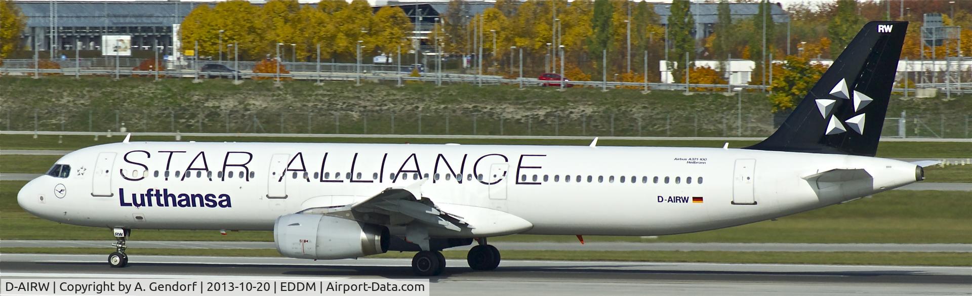 D-AIRW, 1997 Airbus A321-131 C/N 0699, Lufthansa (Star Alliance cs.), seen here speeding up on RWY 26L at München(EDDM)