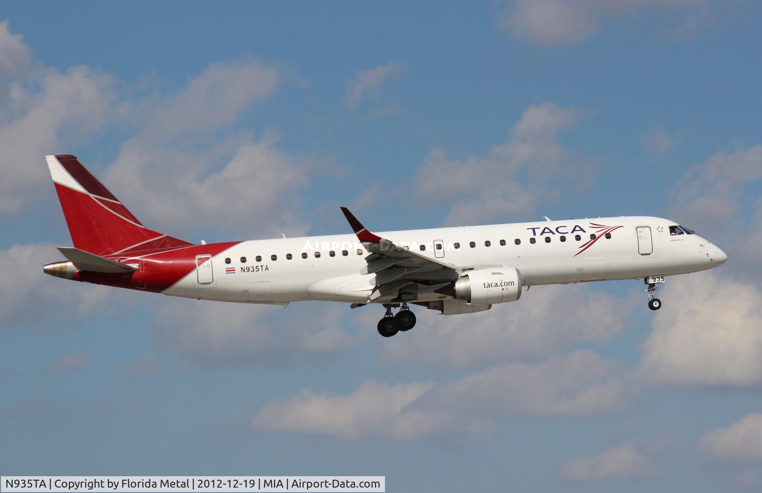 N935TA, Embraer ERJ-190-100 IGW 190AR C/N 19000205, Taca E190