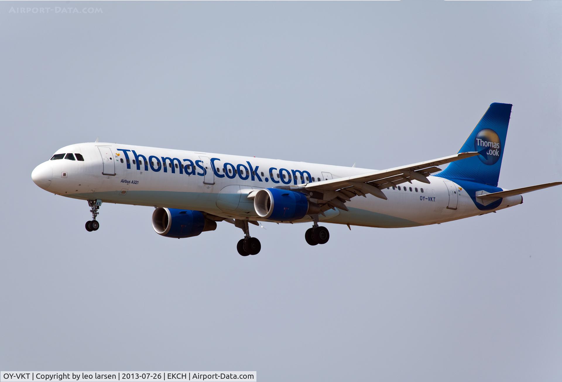 OY-VKT, 2003 Airbus A321-211 C/N 1972, App to R-22L Copenhagen Kastrup 26.7.13