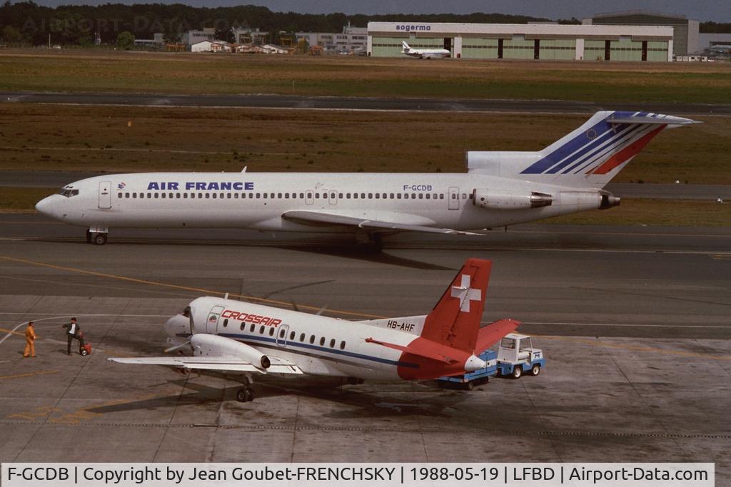 F-GCDB, 1980 Boeing 727-228 C/N 22082, Air France from Alger and Saab 340 Crossair to GVA