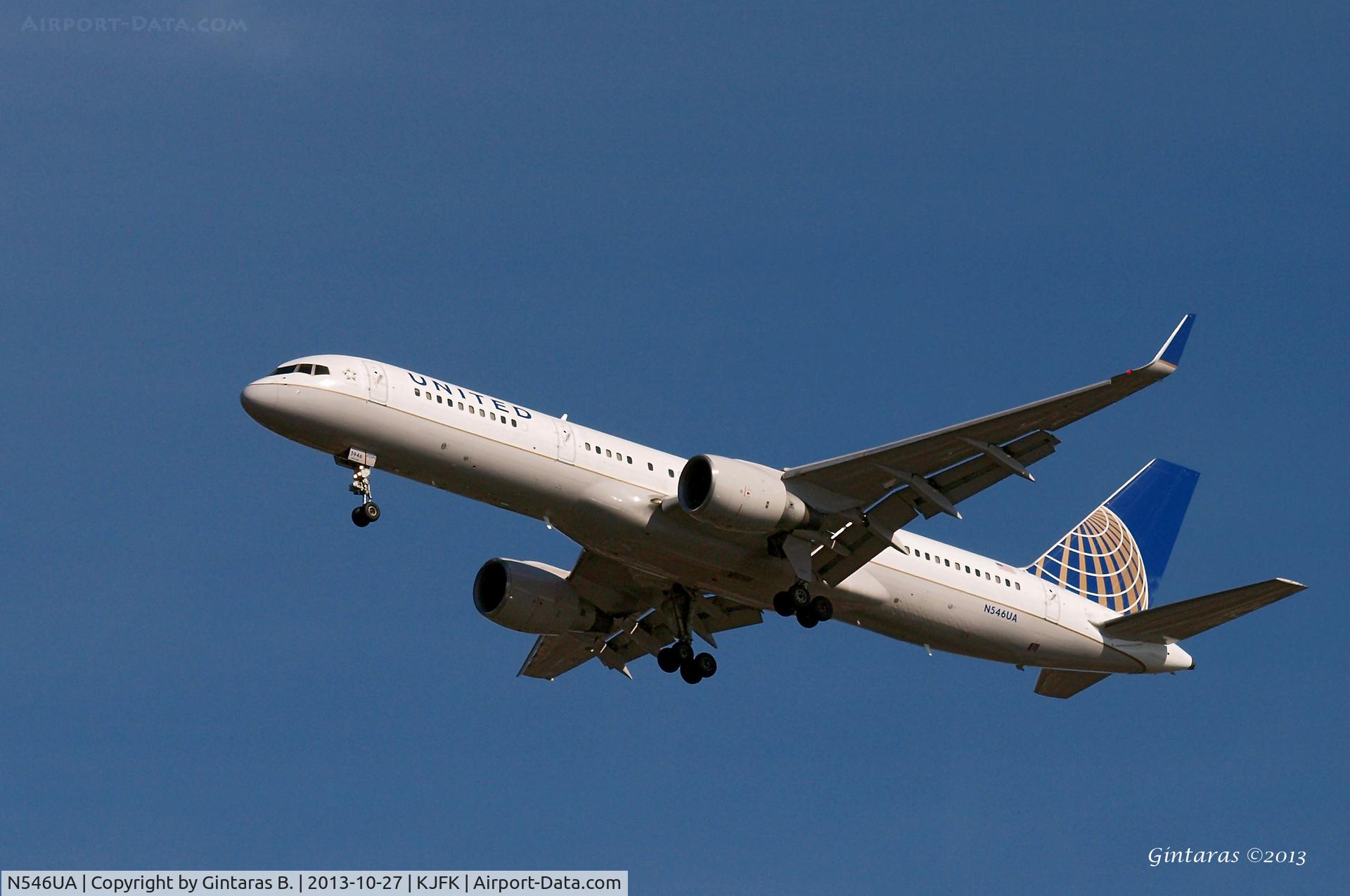 N546UA, 1991 Boeing 757-222 C/N 25367, Going to a landing on 31R @ JFK