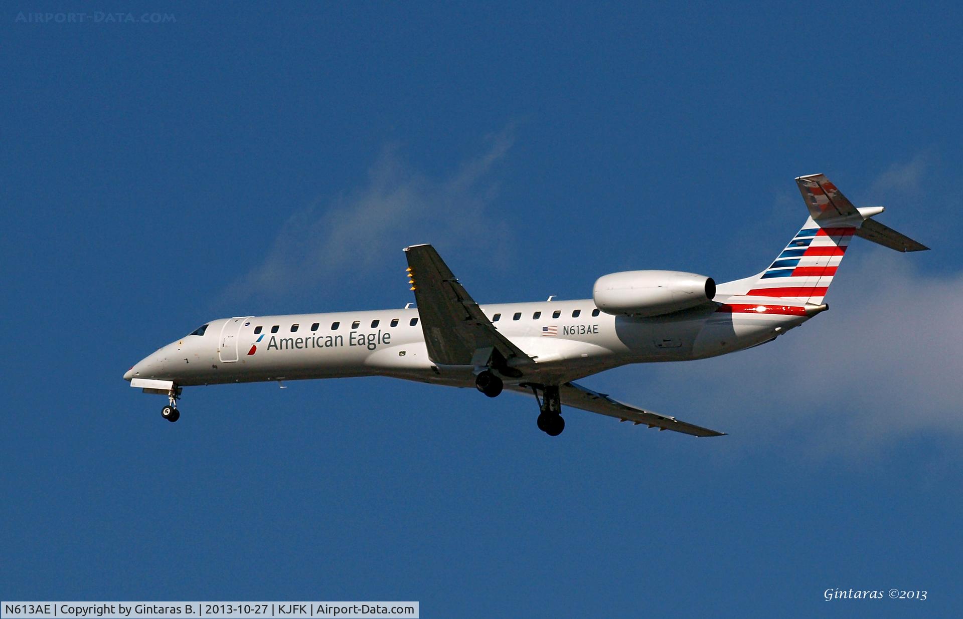 N613AE, 1998 Embraer ERJ-145LR (EMB-145LR) C/N 145081, Going to a landing on 31R @ JFK