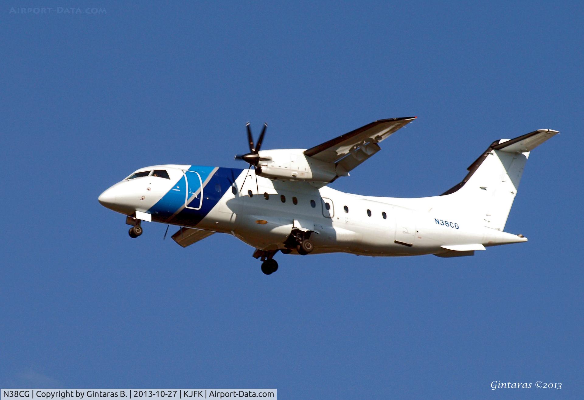 N38CG, 1995 Dornier 328-100 C/N 3034, Going to a landing on 31R @ JFK