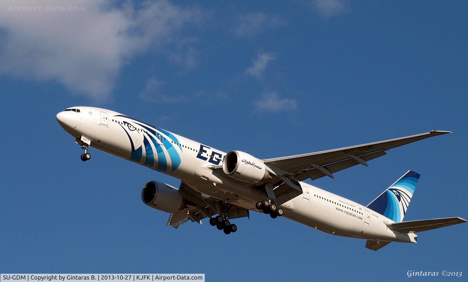 SU-GDM, 2010 Boeing 777-36N/ER C/N 38285, Going to a landing on 31R @ JFK