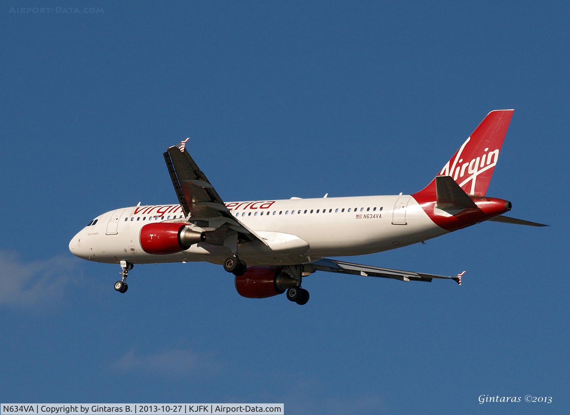 N634VA, 2008 Airbus A320-214 C/N 3359, Going to a landing on 31R @ JFK