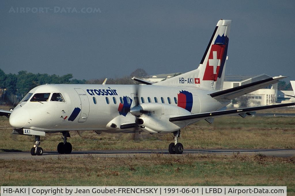 HB-AKI, 1990 Saab 340B C/N 340B-208, Crossair to Geneva and Zurich