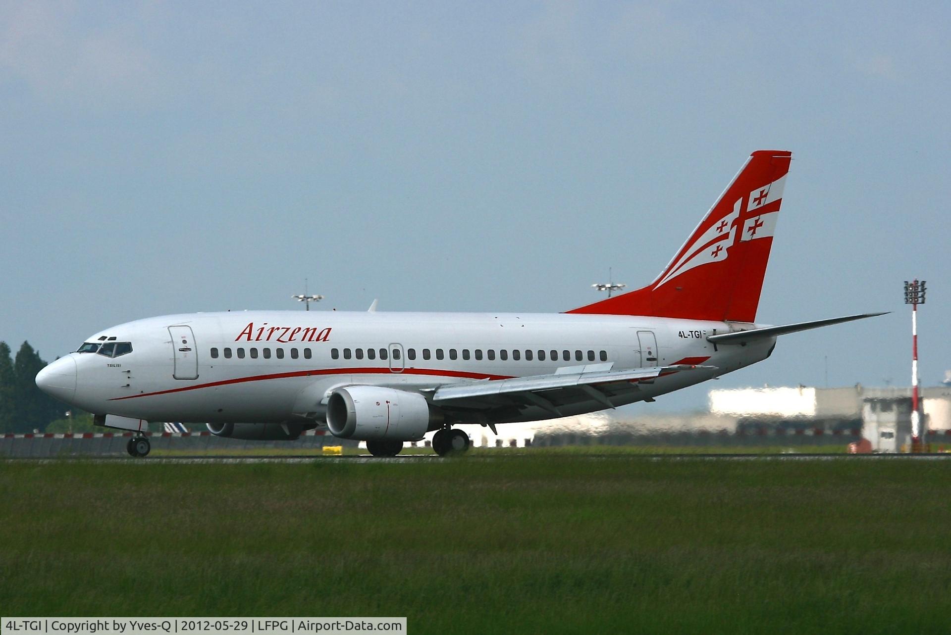 4L-TGI, 1996 Boeing 737-505 C/N 26336, Boing 737-505, Landing rwy 26L, Roissy Charles De Gaulle Airport (LFPG - CDG)