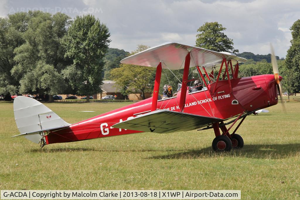 G-ACDA, 1934 De Havilland DH-82A Tiger Moth II C/N 3175, De Havilland DH-82A Tiger Moth II at The De Havilland Moth Club's 28th International Moth Rally at Woburn Abbey. August 2013.