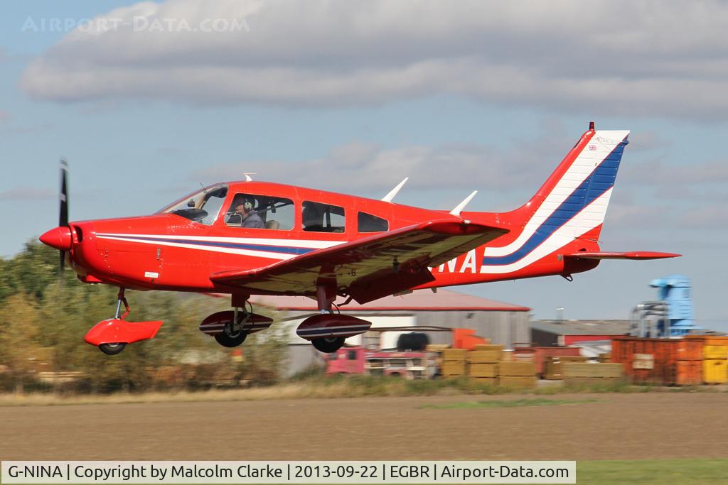 G-NINA, 1977 Piper PA-28-161 Cherokee Warrior II C/N 28-7716162, Piper PA-28-161 at The Real Aeroplane Club's Helicopter Fly-In, Breighton Airfield, September 2013.