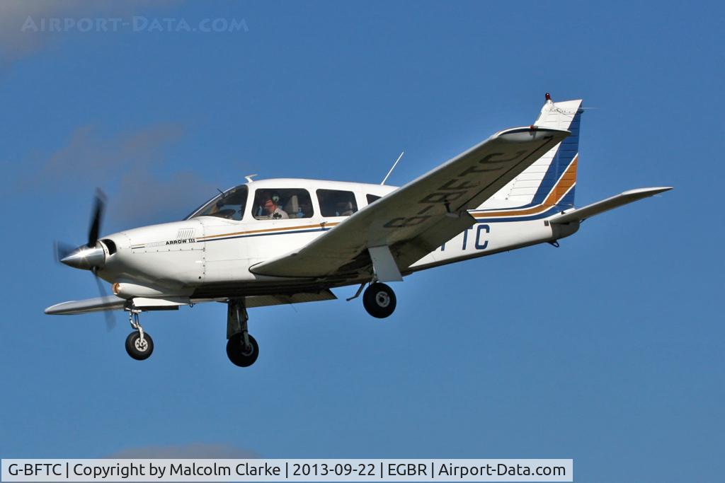 G-BFTC, 1978 Piper PA-28R-201T Cherokee Arrow III C/N 28R-7803197, Piper PA-28R-201T Turbo Arrow III at The Real Aeroplane Club's Helicopter Fly-In, Breighton Airfield, September 2013.