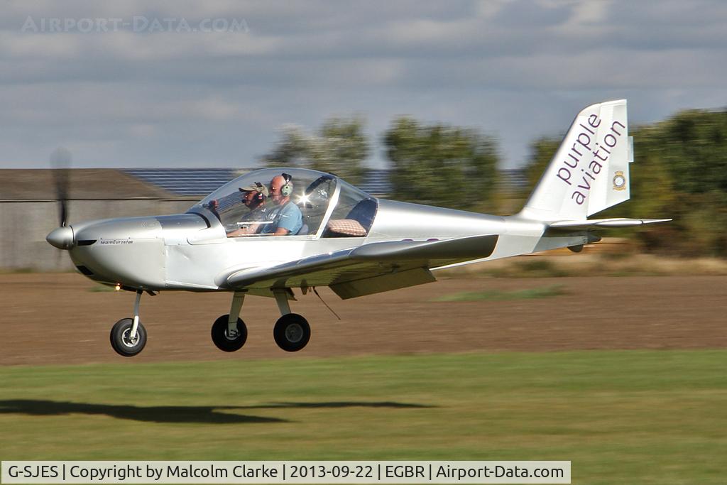 G-SJES, 2007 Cosmik EV-97 TeamEurostar UK C/N 2918, Cosmik EV-97 TeamEurostar UK at The Real Aeroplane Club's Helicopter Fly-In, Breighton Airfield, September 2013.