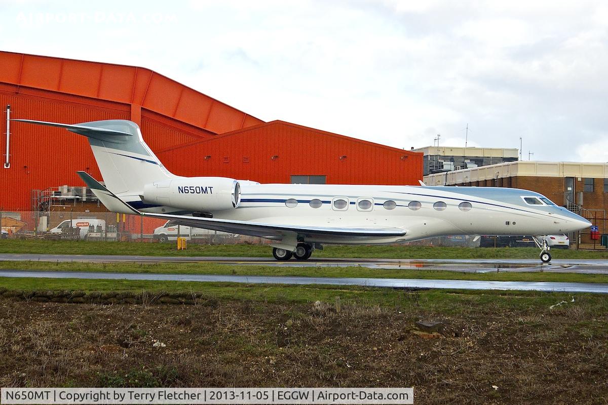 N650MT, 2013 Gulfstream Aerospace G650 (G-VI) C/N 6030, 2013 Gulfstream G650, c/n: 6030 at Luton