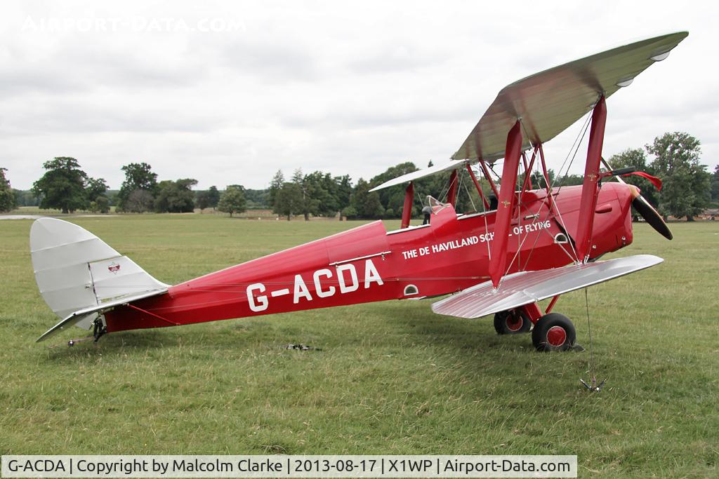 G-ACDA, 1934 De Havilland DH-82A Tiger Moth II C/N 3175, De Havilland DH-82A Tiger Moth II at The De Havilland Moth Club's 28th International Moth Rally at Woburn Abbey. August 2013.