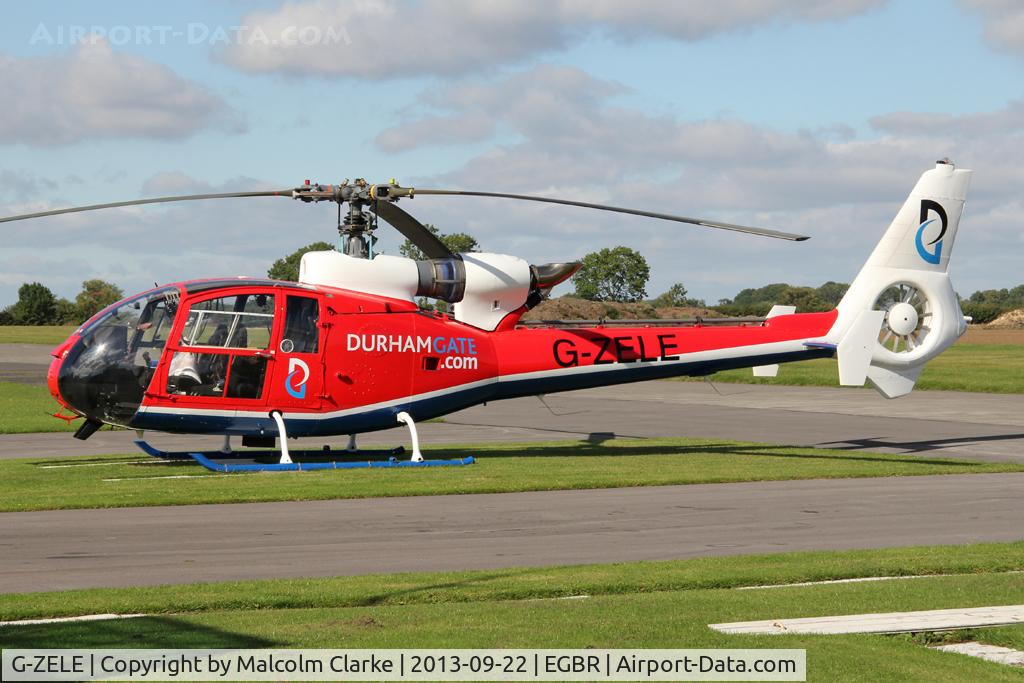 G-ZELE, 1973 Westland SA-341C Gazelle HT2 C/N 1007, Westland Gazelle HT.2 at The Real Aeroplane Club's Helicopter Fly-In, Breighton Airfield, September 2013.