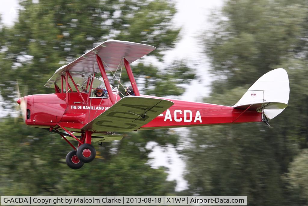 G-ACDA, 1934 De Havilland DH-82A Tiger Moth II C/N 3175, De Havilland DH-82A Tiger Moth II at The De Havilland Moth Club's 28th International Moth Rally at Woburn Abbey. August 2013.