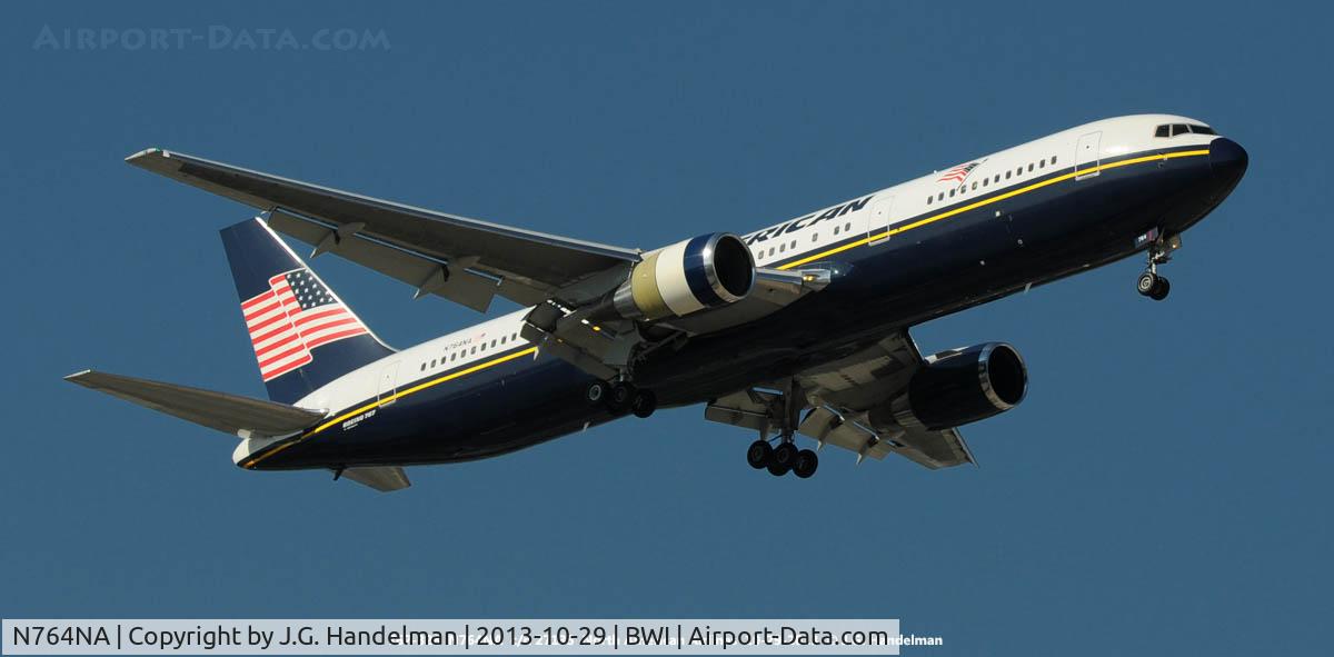 N764NA, 1993 Boeing 767-328 C/N 27135, On final to 10.