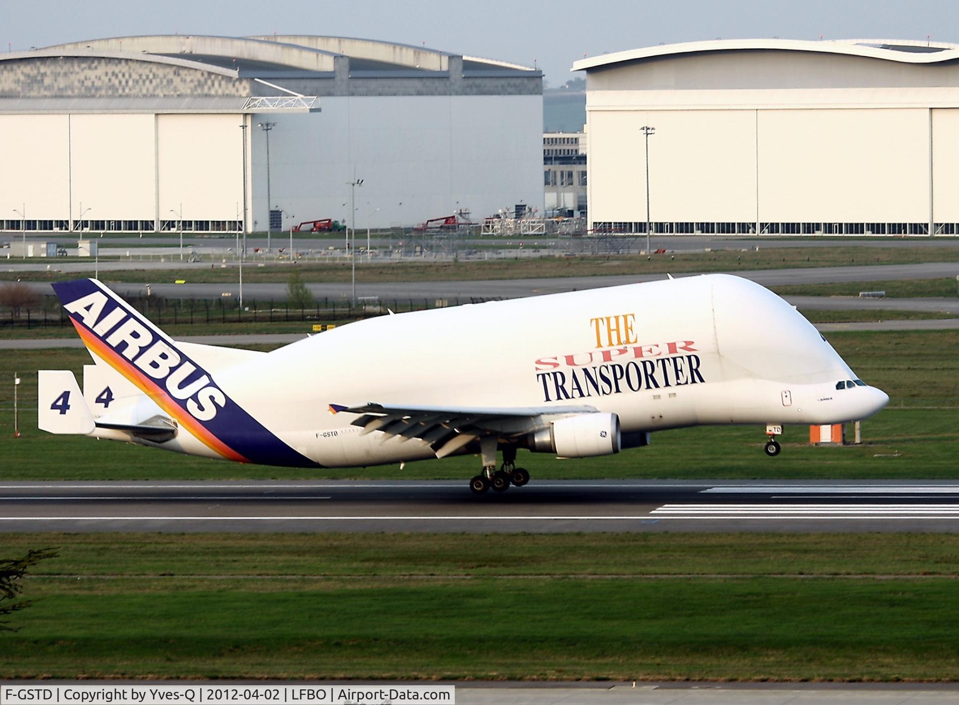 F-GSTD, 1998 Airbus A300B4-608ST Beluga C/N 776, Airbus A300-605ST Beluga, Landing Rwy 14R, Toulouse Blagnac Airport (LFBO-TLS)