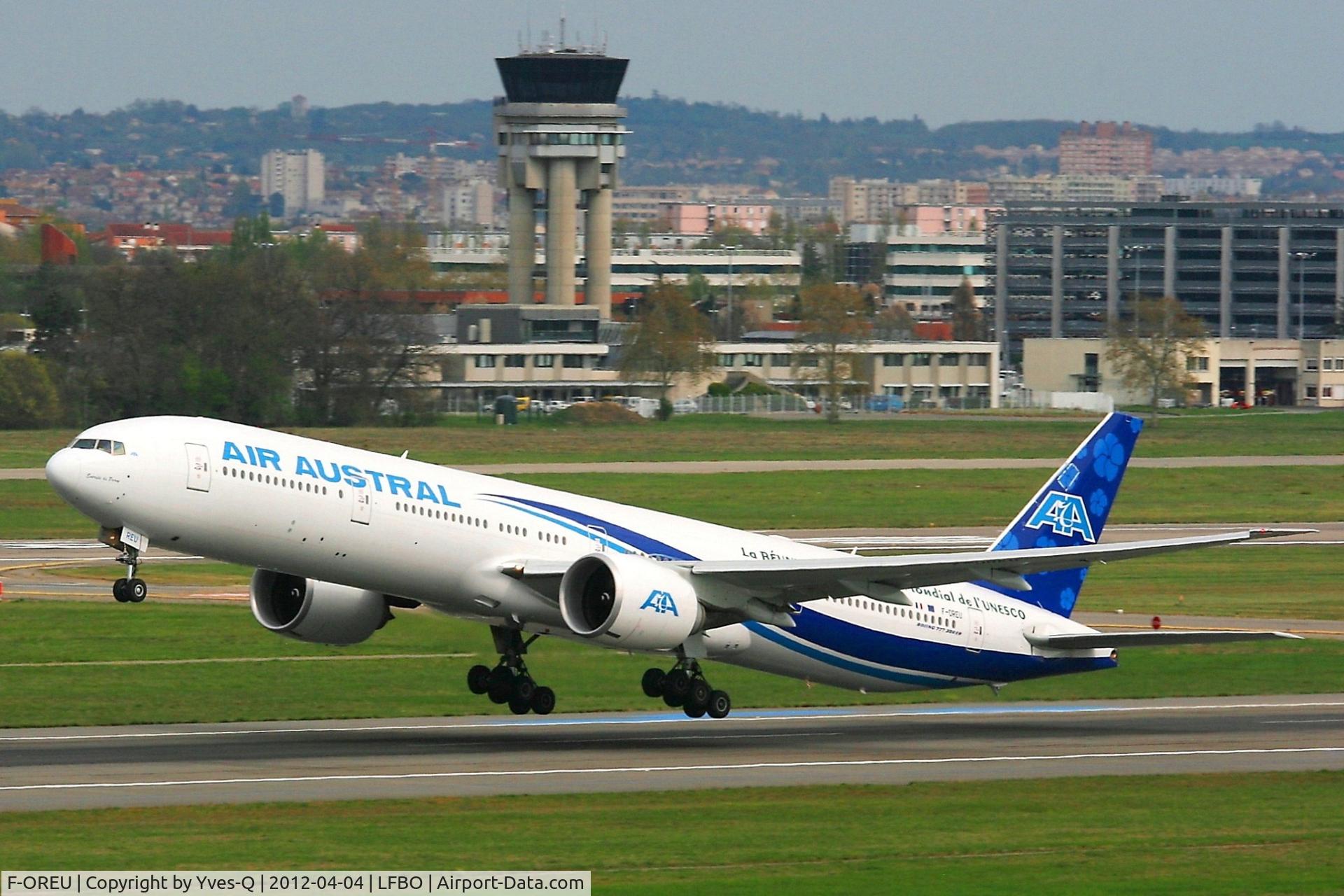 F-OREU, 2010 Boeing 777-39M/ER C/N 37434, Boing 777-39M(ER) Takes off Rwy 32L, Air Austral , Toulouse Blagnac Airport (LFBO-TLS)