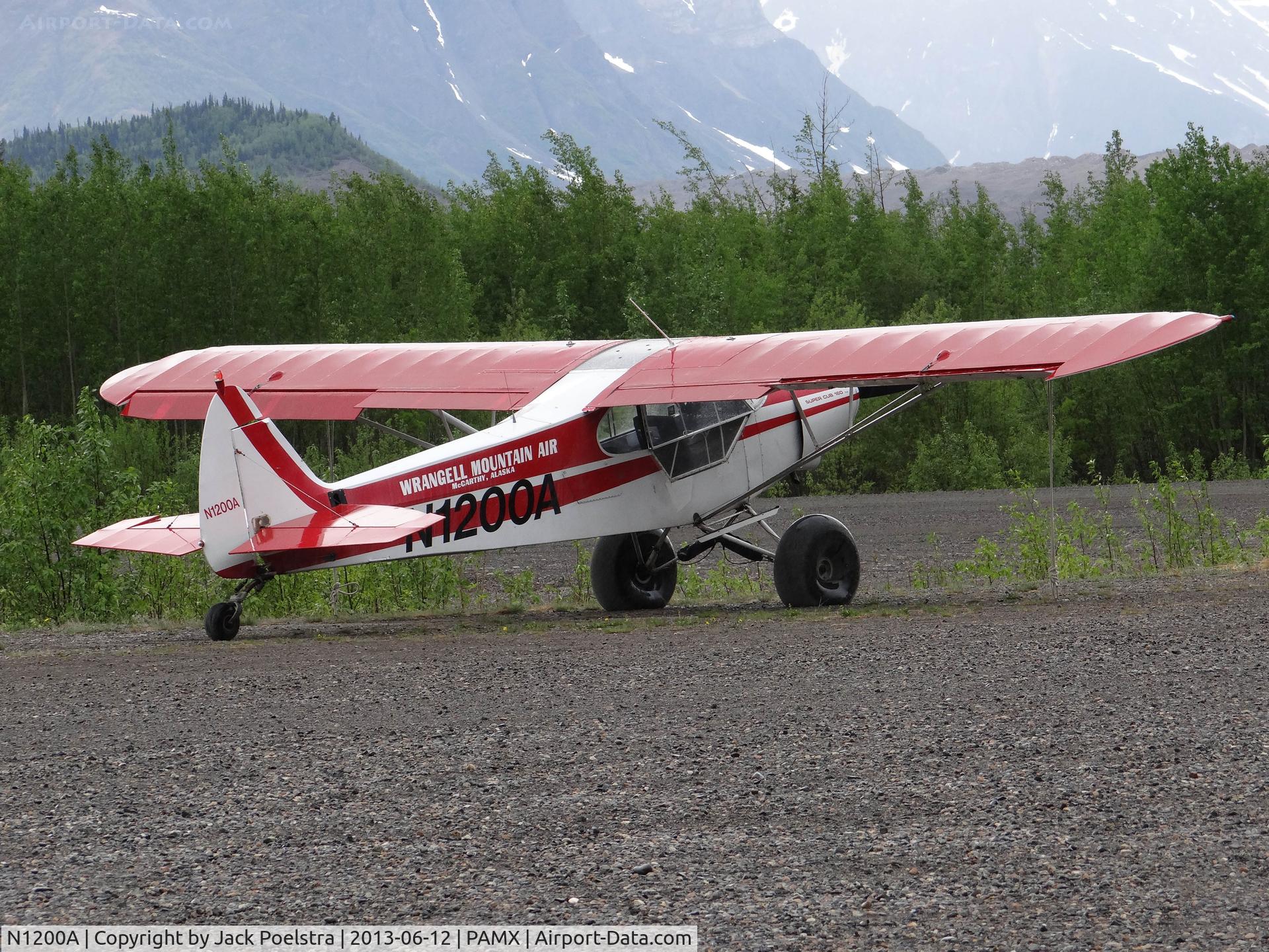 N1200A, 1951 Piper PA-18 C/N 18-1200, PA-18 of Wrangell Mountain Air at McCarty strip