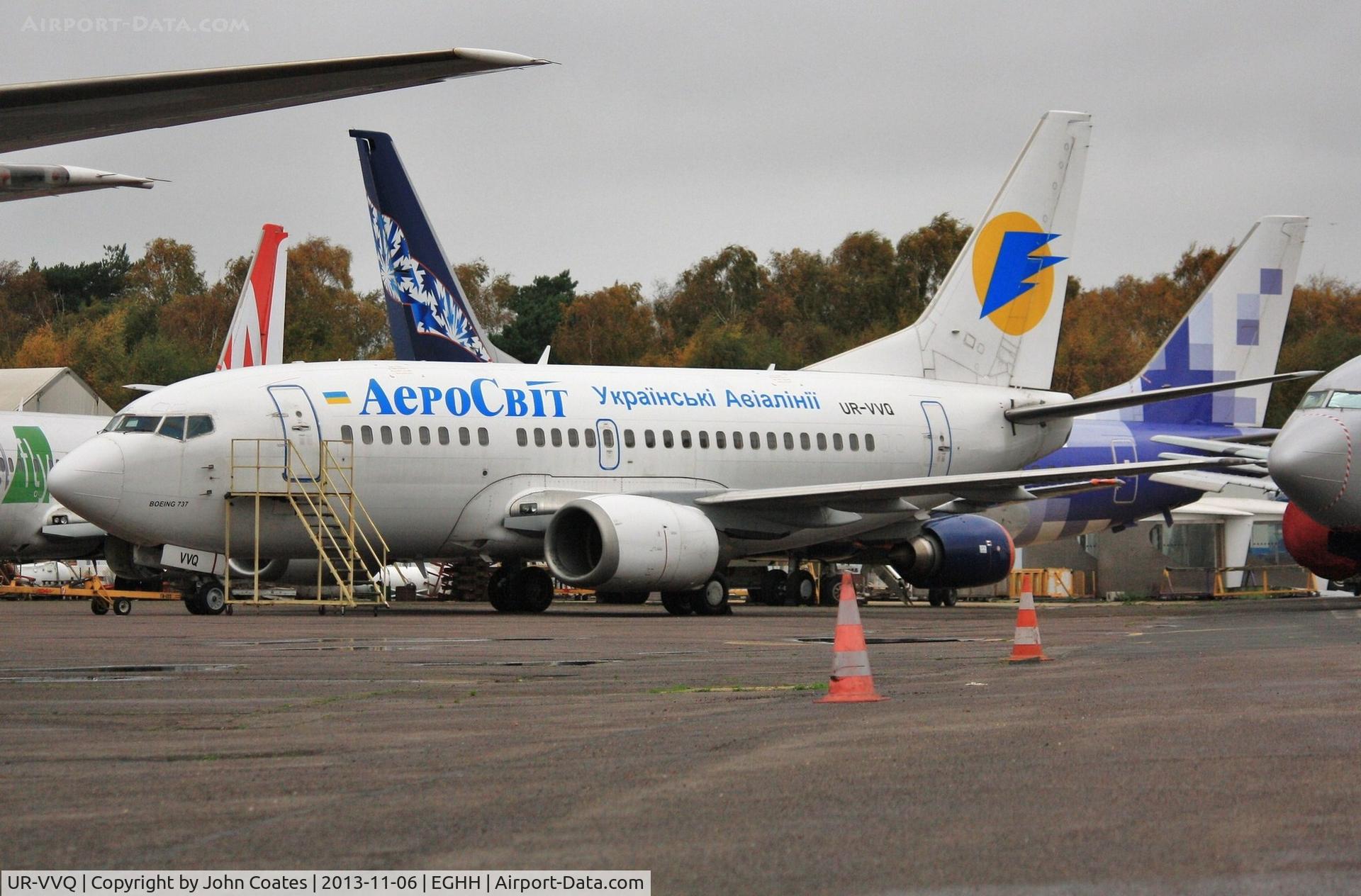 UR-VVQ, 1998 Boeing 737-5L9 C/N 29235, Just arrived from Kiev and now in storage at European Aviation.