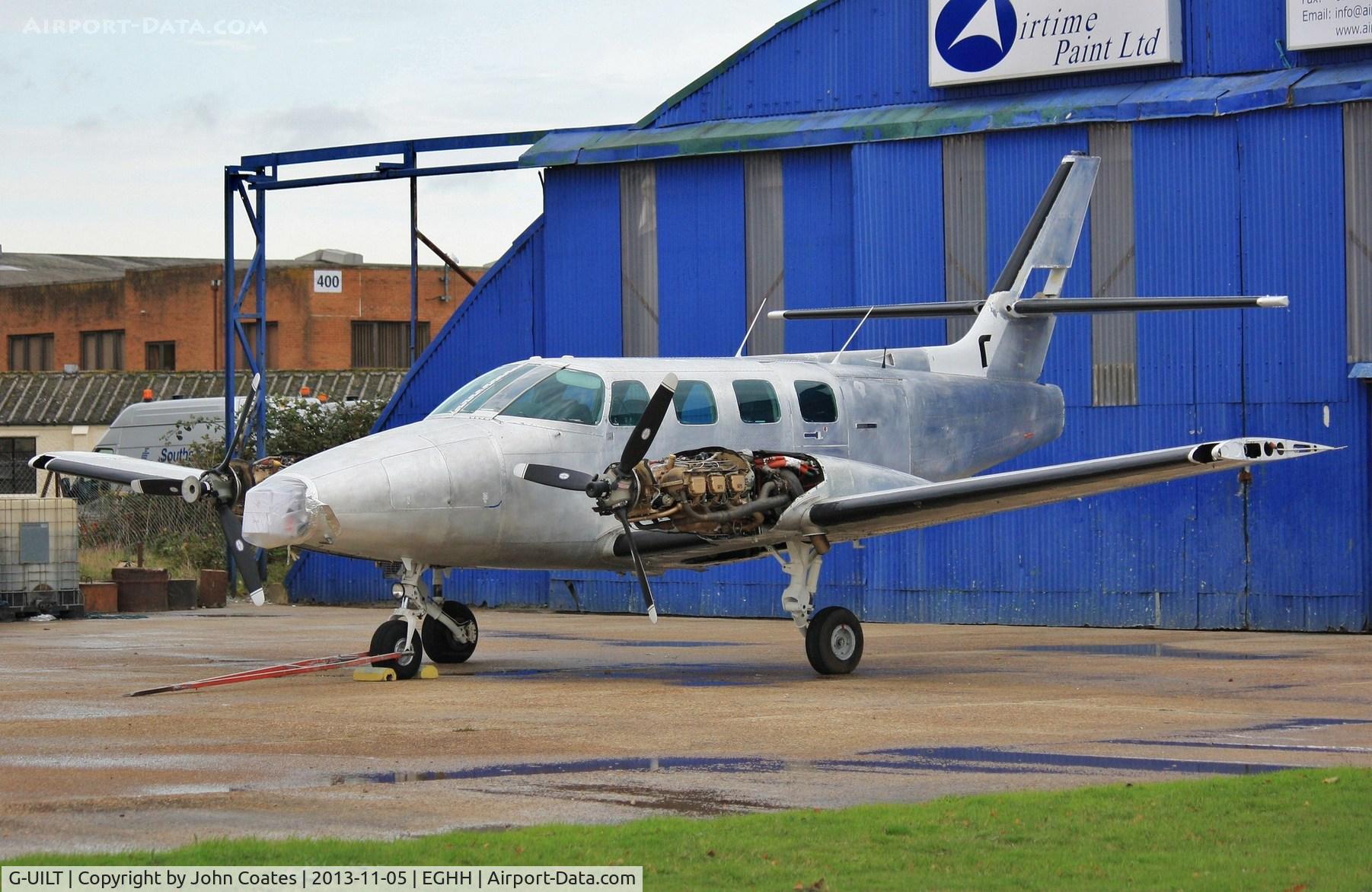 G-UILT, 1984 Cessna T303 Crusader C/N T303-00280, Stripped ready for repaint.