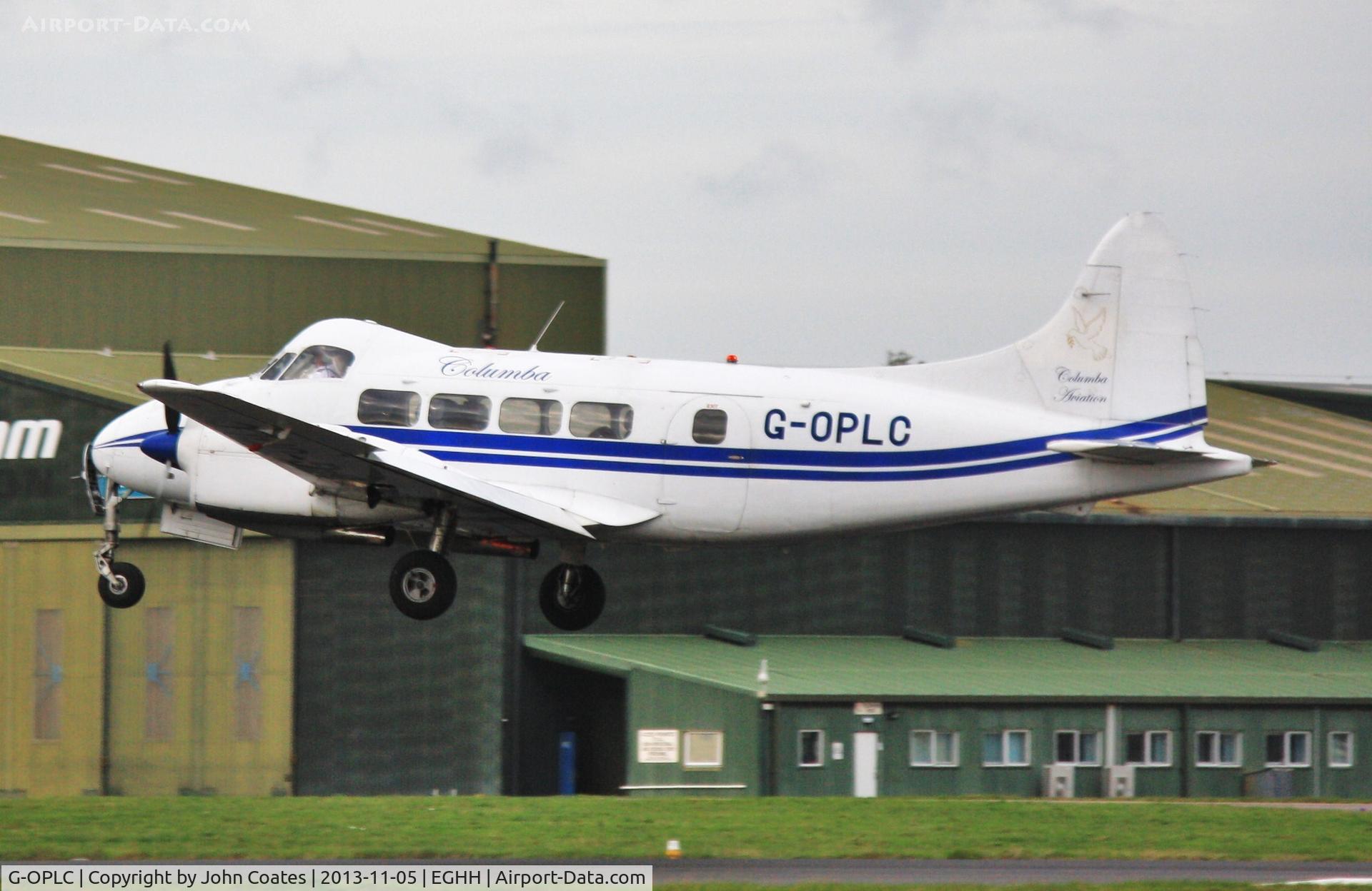 G-OPLC, 1948 De Havilland DH-104 Dove 8 C/N 04212, Delayed touchdown on 26