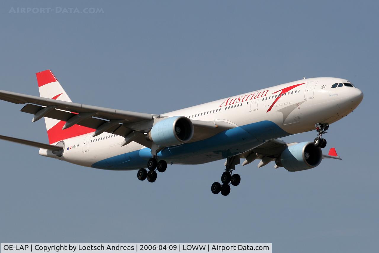 OE-LAP, 2000 Airbus A330-223 C/N 317, Austrian Airbus