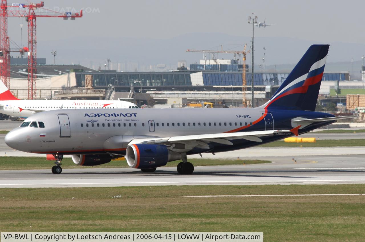 VP-BWL, 2004 Airbus A319-111 C/N 2243, Aeroflot