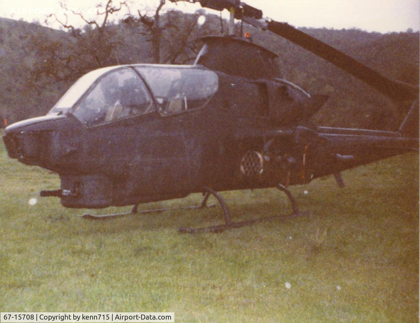 67-15708, 1967 Bell AH-1S Cobra C/N 20372, gunnery photo with weapons armed