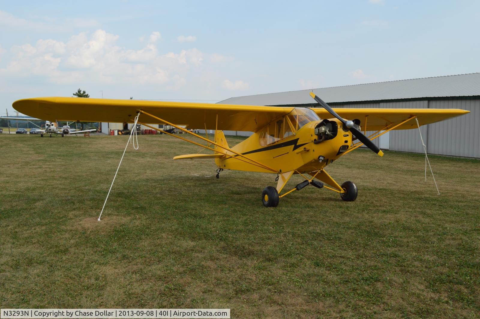 N3293N, 1946 Piper J3C-65 Cub Cub C/N 22489, At Red Stewart Airfield in Waynesville, OH