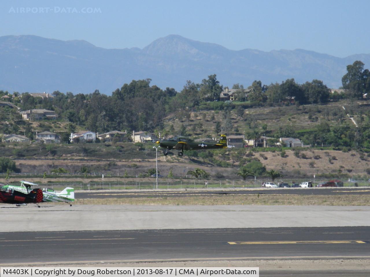 N4403K, 1948 Ryan Navion C/N NAV-4-1403, 1948 Ryan NAVION as L-17B, Continental E-185 (Owner states 225 Hp upgrade), on final Rwy 26