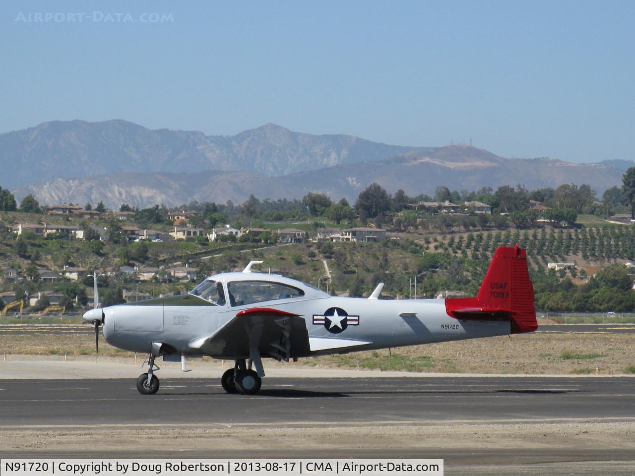 N91720, 1947 North American Navion (NA-145) C/N NAV-4-193, 1947 North American NAVION as L-17A, Continental E-185, many mods, taxi to Rwy 26