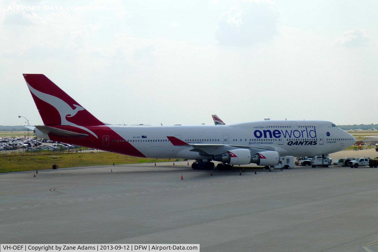 VH-OEF, 2002 Boeing 747-438/ER C/N 32910, At DFW Airport