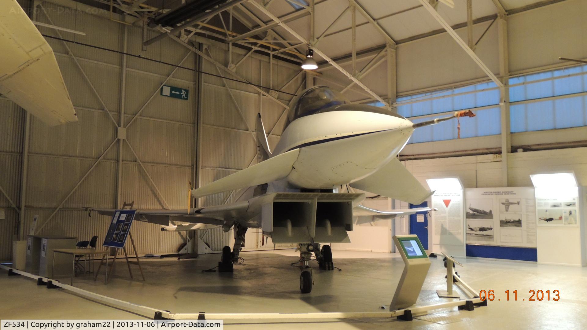 ZF534, 1986 British Aerospace EAP C/N Unknown, One display in Test at RAF Museum Cosford Nov 2013