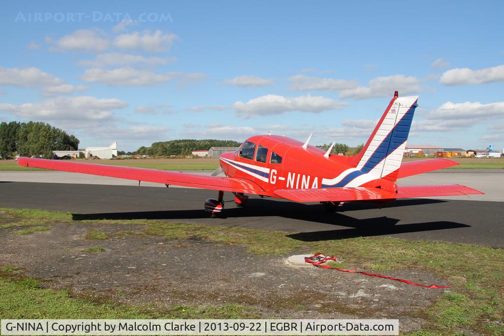 G-NINA, 1977 Piper PA-28-161 Cherokee Warrior II C/N 28-7716162, Piper PA-28-161 G-NINA at The Real Aeroplane Club's Helicopter Fly-In, Breighton Airfield, September 2013.