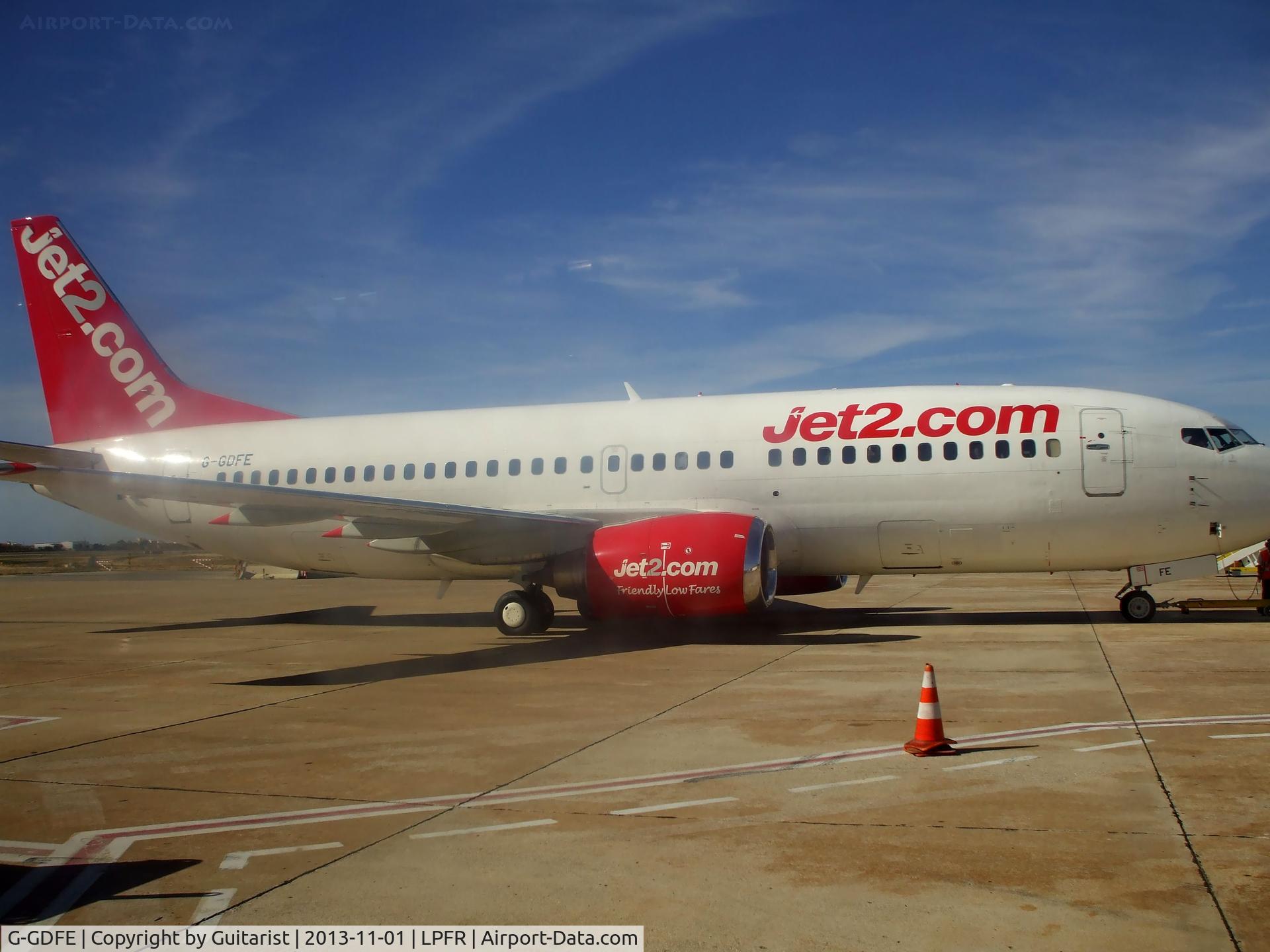 G-GDFE, 1988 Boeing 737-3Q8(QC) C/N 24131, Parked up at Faro