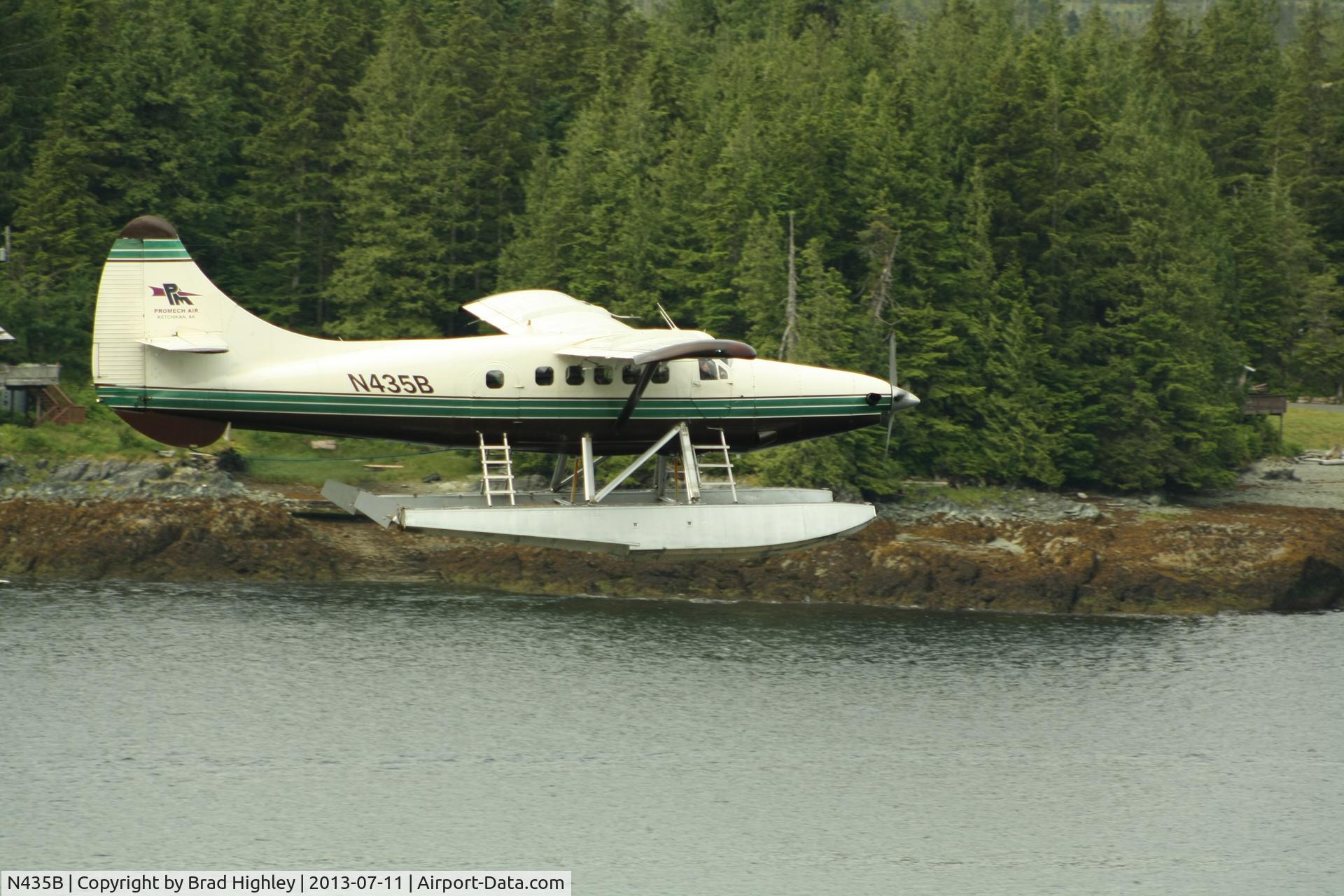 N435B, Beech 35 Bonanza C/N D1443, Landing in Ketchican  AK july 2013
