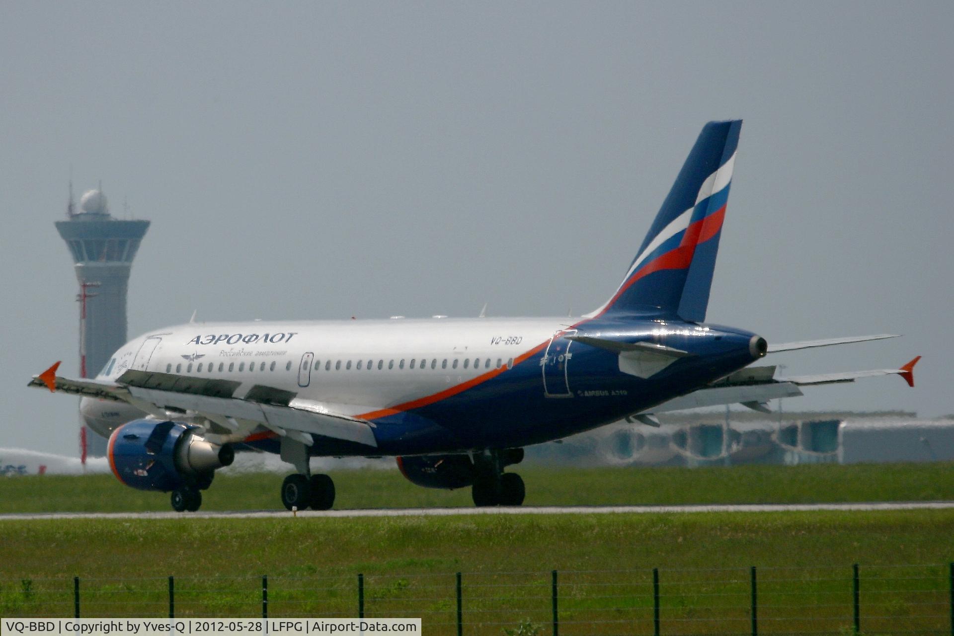 VQ-BBD, 2009 Airbus A319-111 C/N 3838, Airbus A319-111, Landing  Rwy 26L, Roissy Charles De Gaulle Airport (LFPG-CDG)