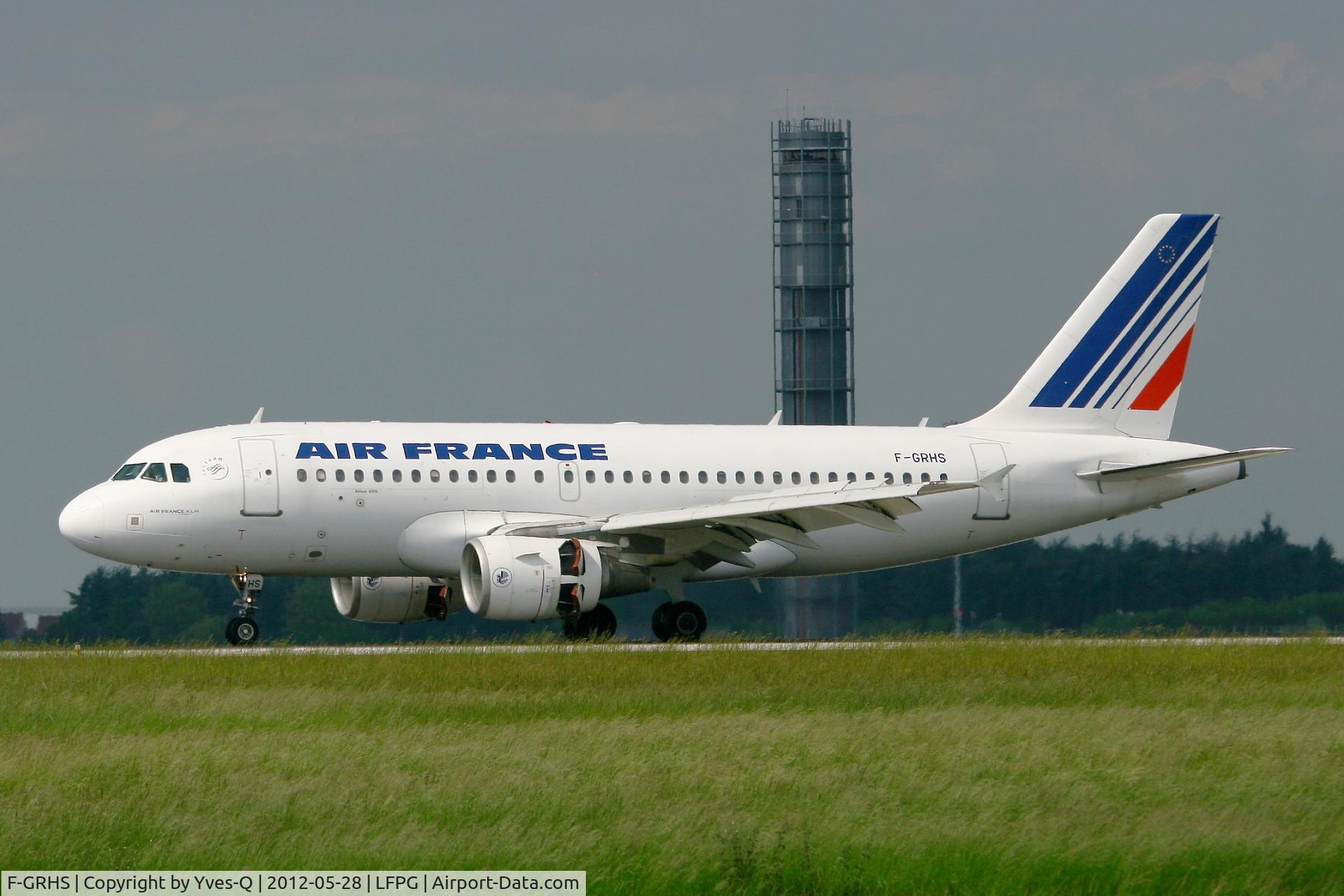 F-GRHS, 2001 Airbus A319-111 C/N 1444, Airbus A319-111, Landing Rwy 26L, Roissy Charles De Gaulle Airport (LFPG-CDG)