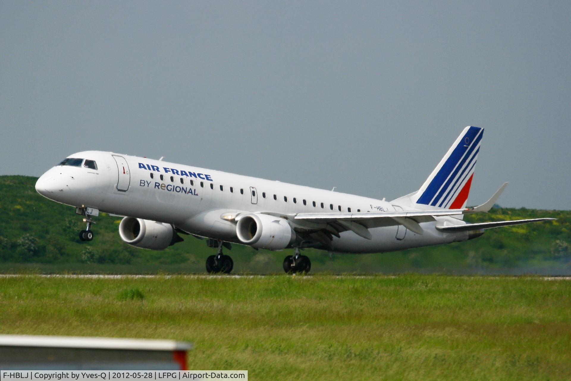 F-HBLJ, 2009 Embraer 190AR (ERJ-190-100IGW) C/N 19000311, Embraer ERJ-190AR, Landing Rwy 26L, Roissy Charles De Gaulle Airport (LFPG-CDG)