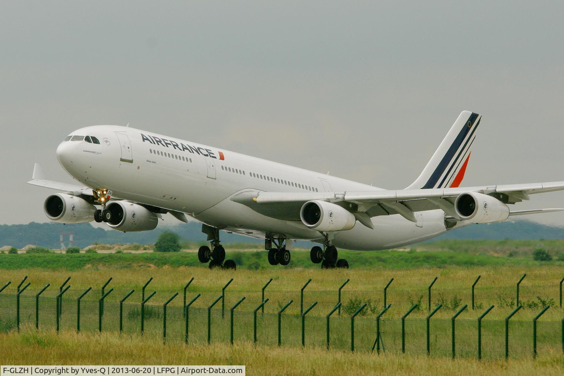 F-GLZH, 1995 Airbus A340-312 C/N 078, Airbus A340-312, Landing Rwy 26L, Roissy Charles De Gaulle Airport (LFPG-CDG)