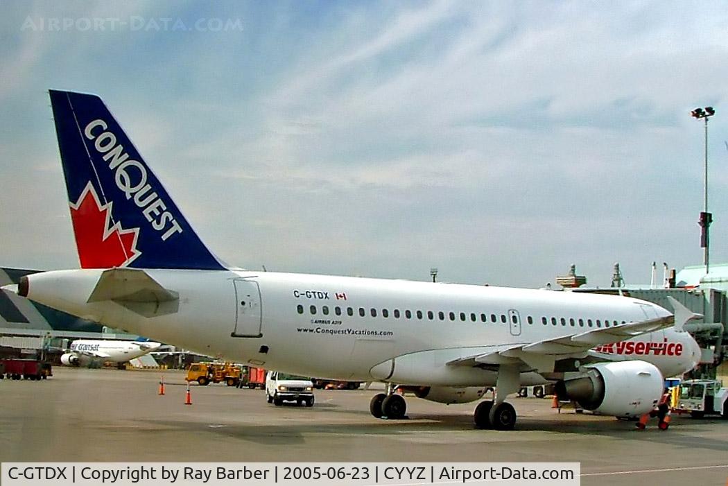 C-GTDX, 2002 Airbus A319-112 C/N 1846, Airbus A319-112 [1846] (Skyservice Airlines) Toronto~C 23/06/2005