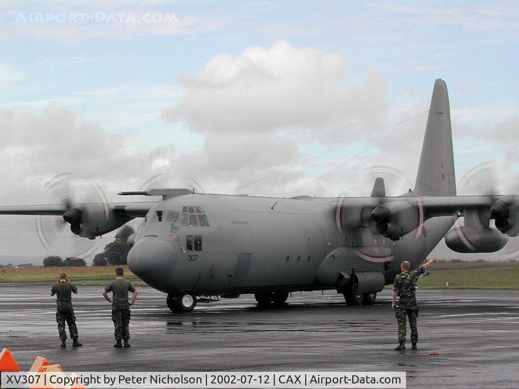 XV307, 1966 Lockheed C-130K Hercules C.3 C/N 382-4275, Hercules C.3, callsign Mallard 1, of the Lyneham Transport Wing as seen at Carlisle in the Summer of 2002